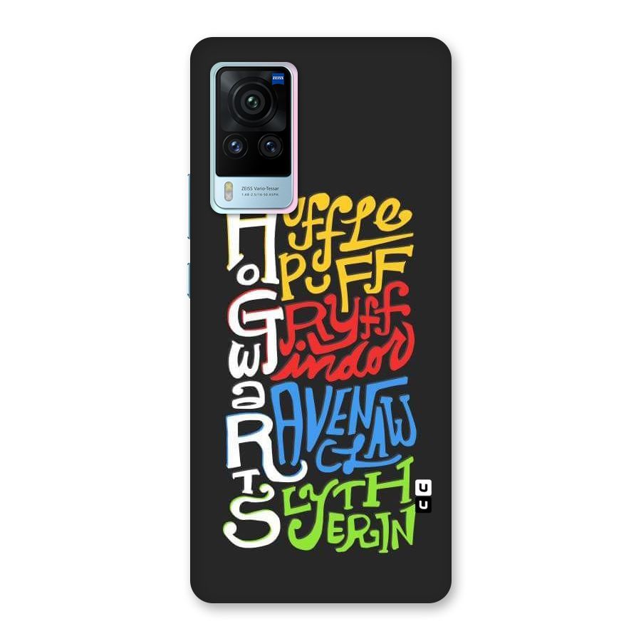 Four Colored Homes Back Case for Vivo X60 Pro