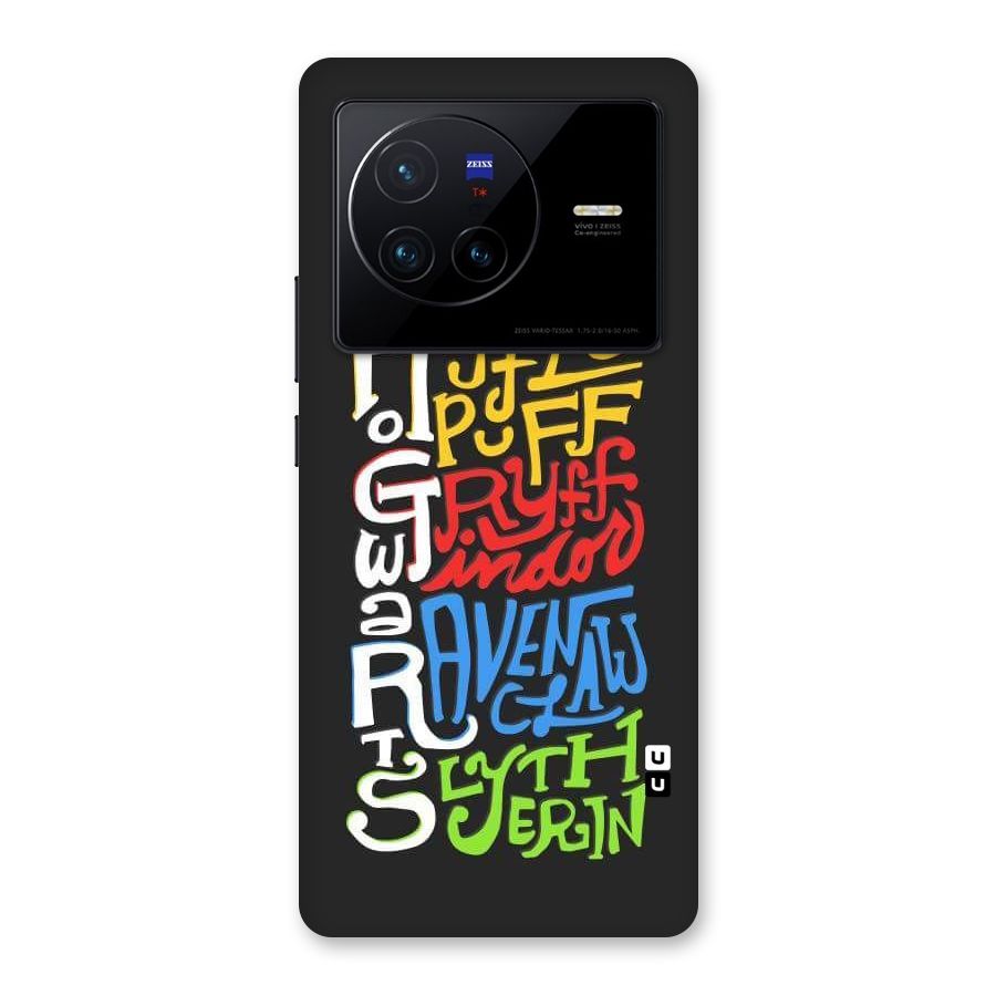 Four Colored Homes Back Case for Vivo X80