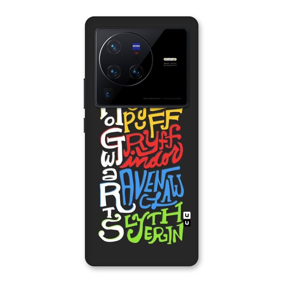 Four Colored Homes Back Case for Vivo X80 Pro