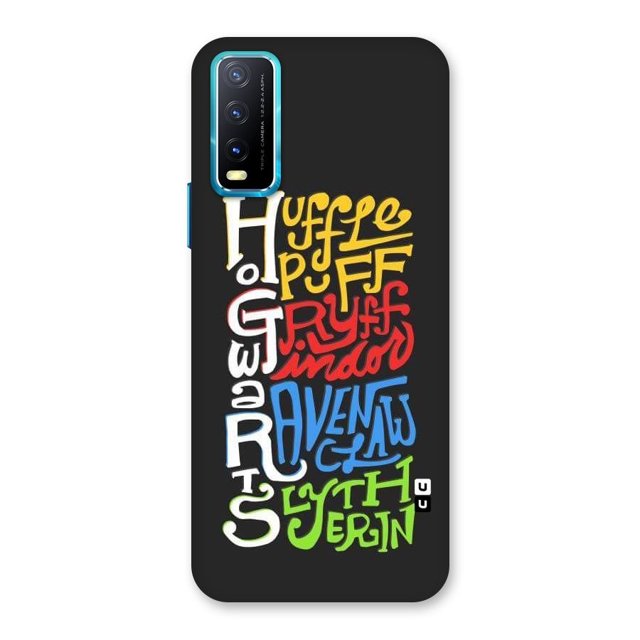 Four Colored Homes Back Case for Vivo Y20G