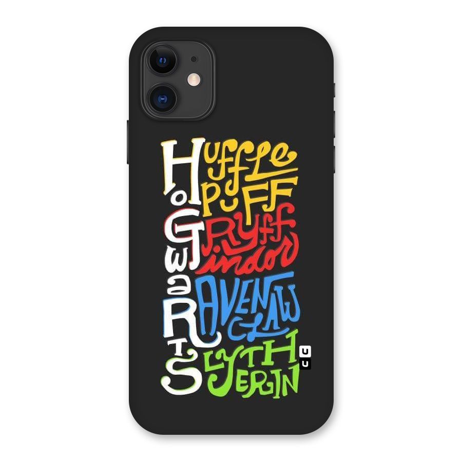 Four Colored Homes Back Case for iPhone 11