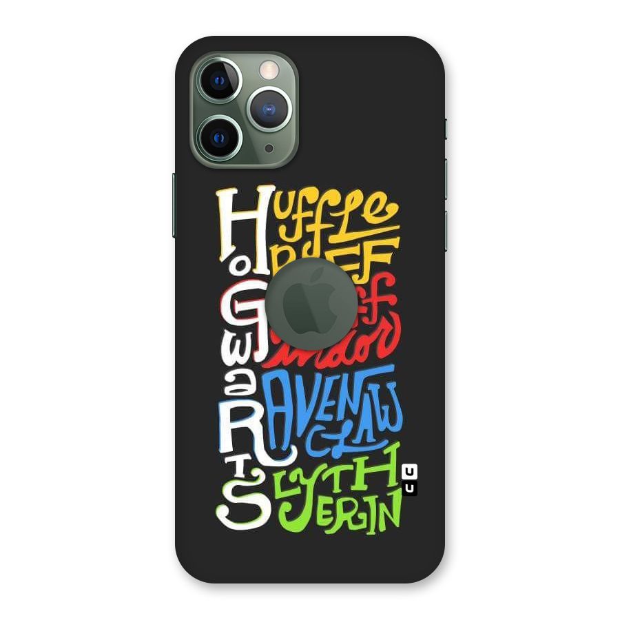 Four Colored Homes Back Case for iPhone 11 Pro Logo  Cut