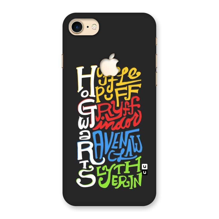 Four Colored Homes Back Case for iPhone 7 Apple Cut