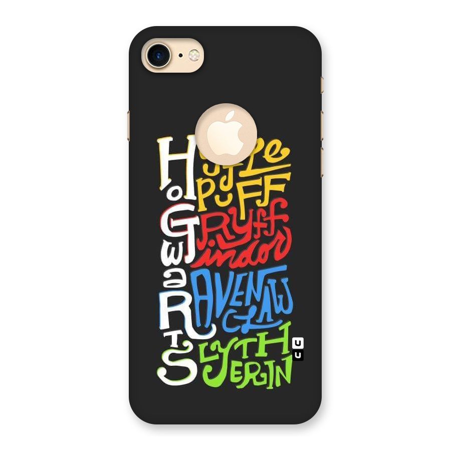Four Colored Homes Back Case for iPhone 7 Logo Cut