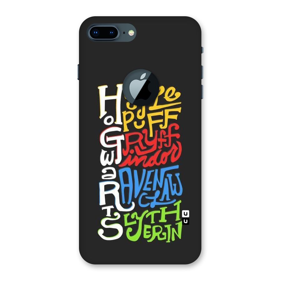 Four Colored Homes Back Case for iPhone 7 Plus Logo Cut