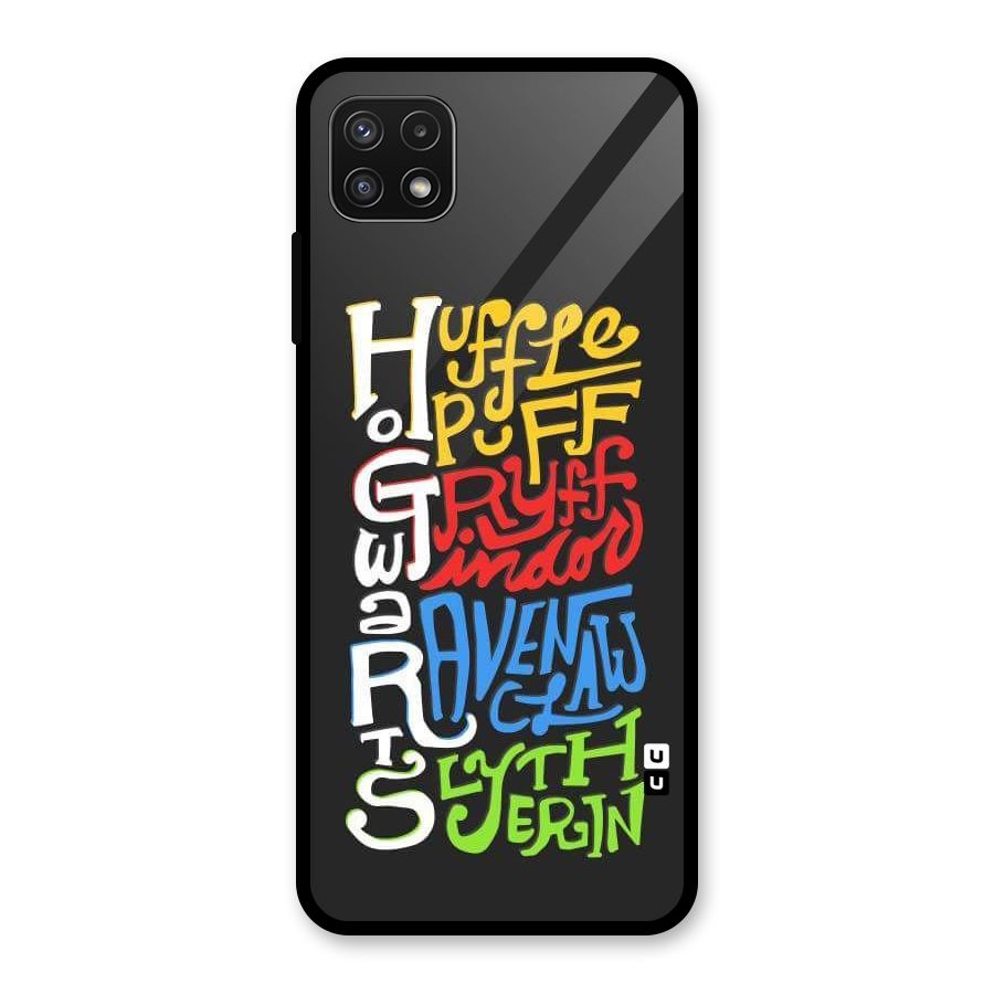 Four Colored Homes Glass Back Case for Galaxy A22 5G