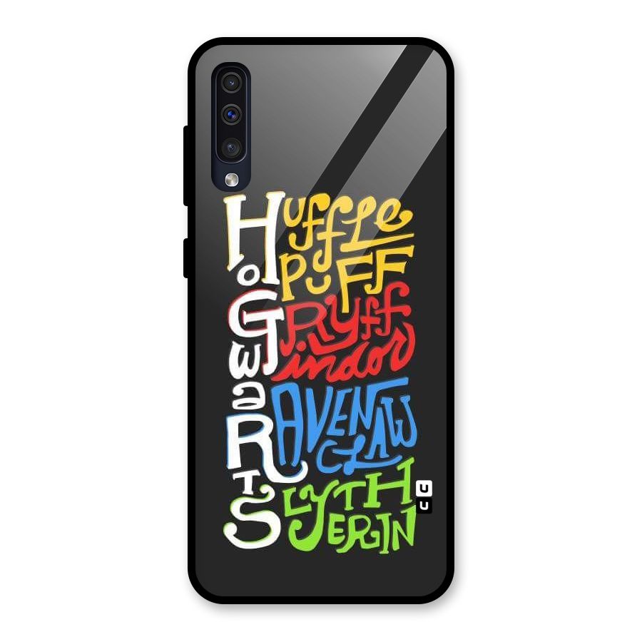 Four Colored Homes Glass Back Case for Galaxy A30s