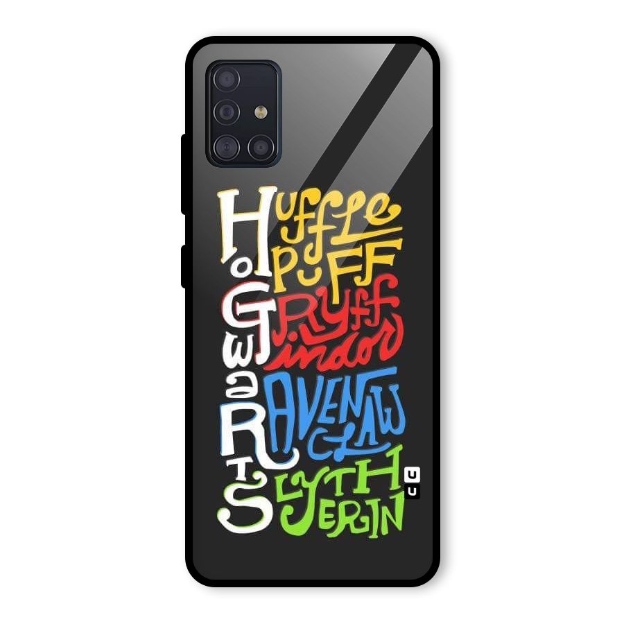 Four Colored Homes Glass Back Case for Galaxy A51