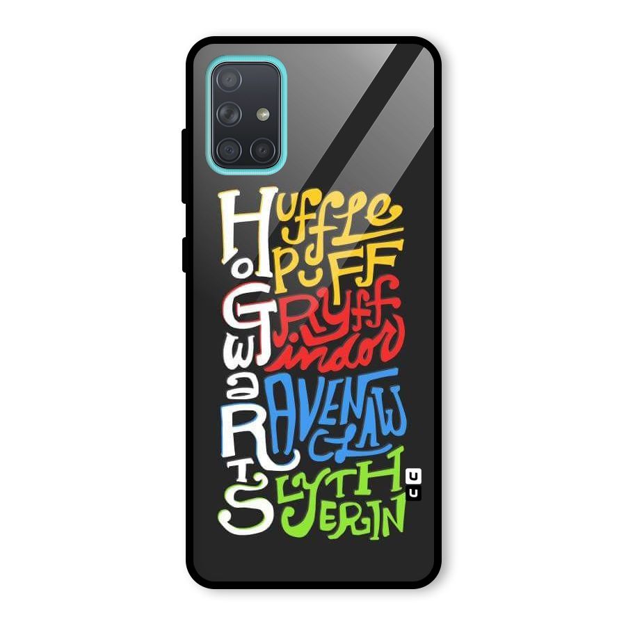 Four Colored Homes Glass Back Case for Galaxy A71