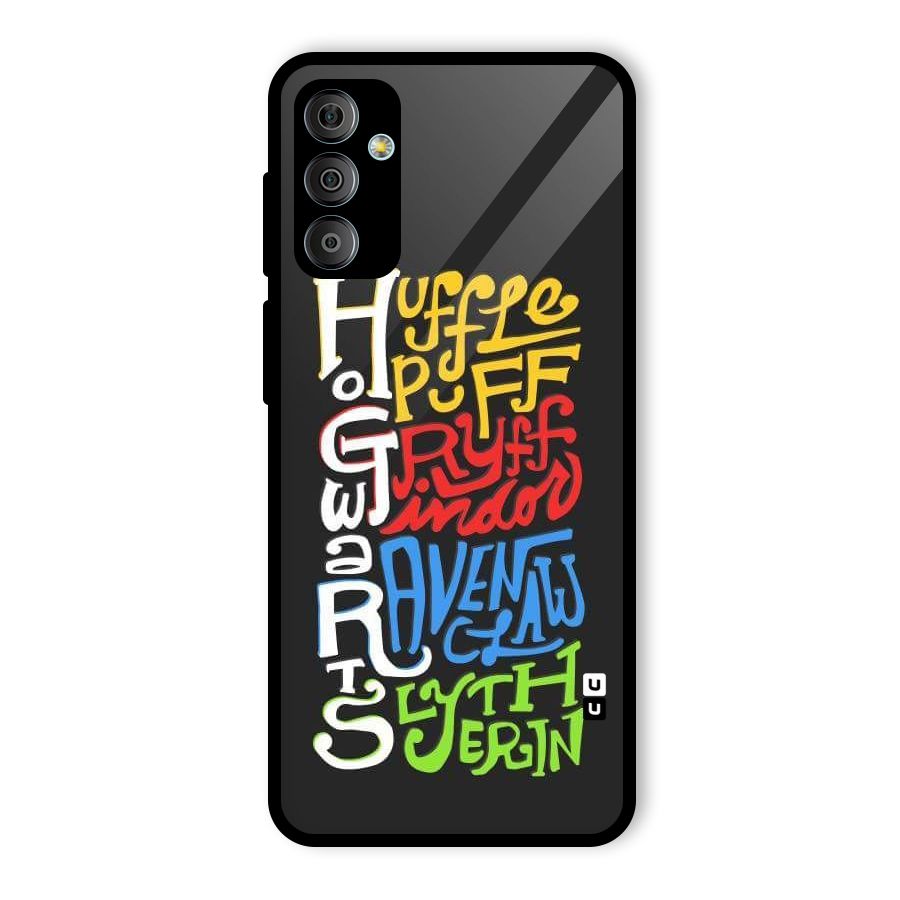 Four Colored Homes Glass Back Case for Galaxy F23