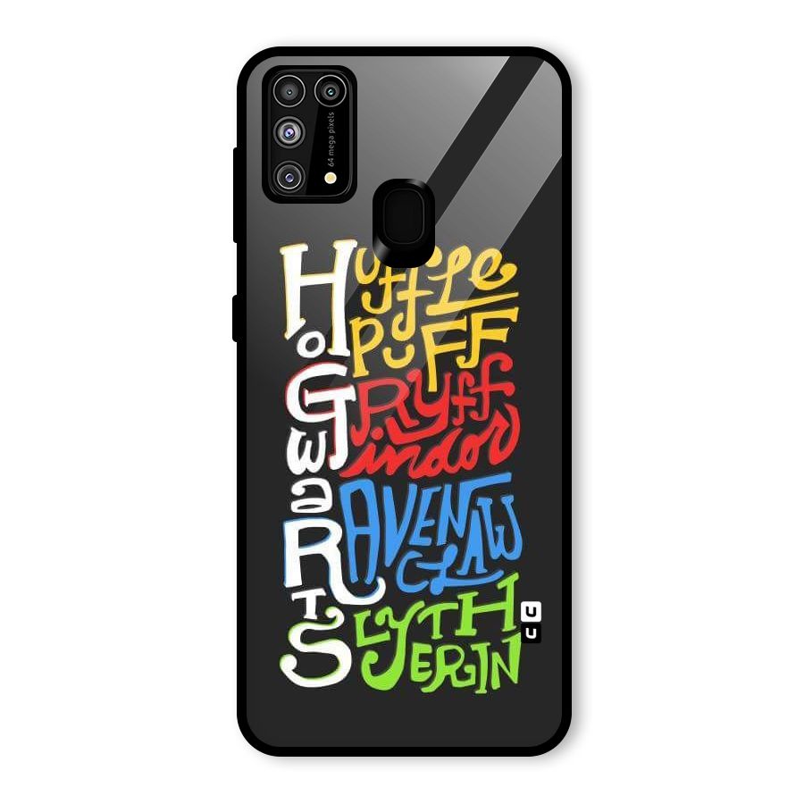 Four Colored Homes Glass Back Case for Galaxy F41