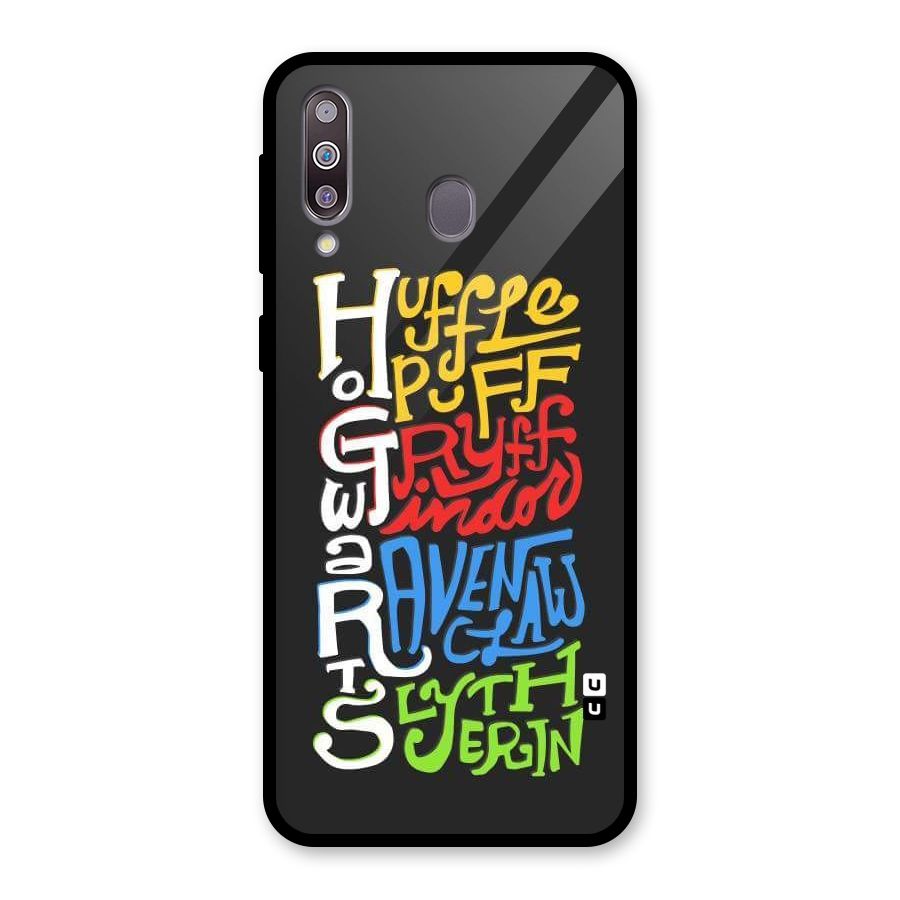 Four Colored Homes Glass Back Case for Galaxy M30