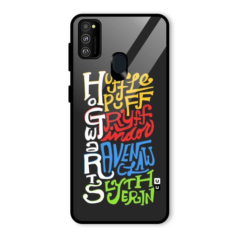 Four Colored Homes Glass Back Case for Galaxy M30s