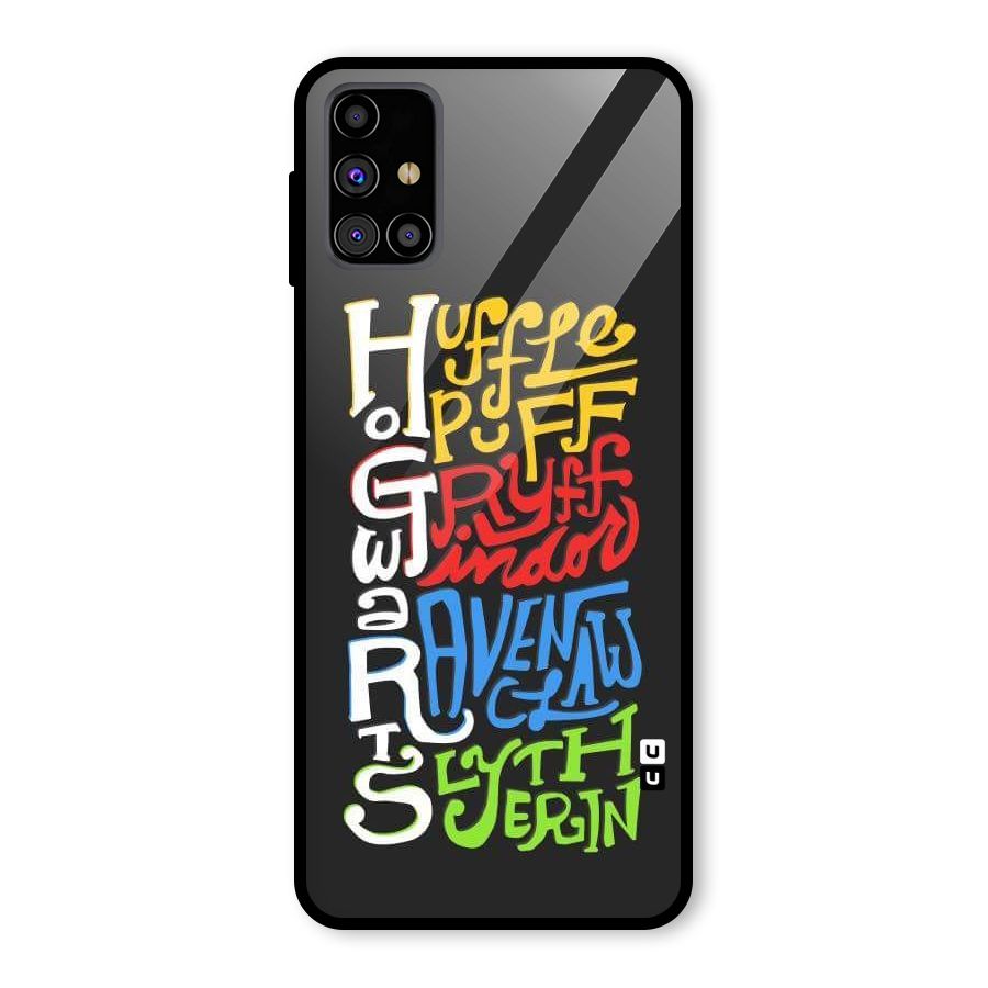Four Colored Homes Glass Back Case for Galaxy M31s