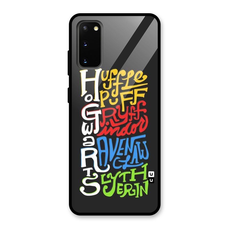 Four Colored Homes Glass Back Case for Galaxy S20