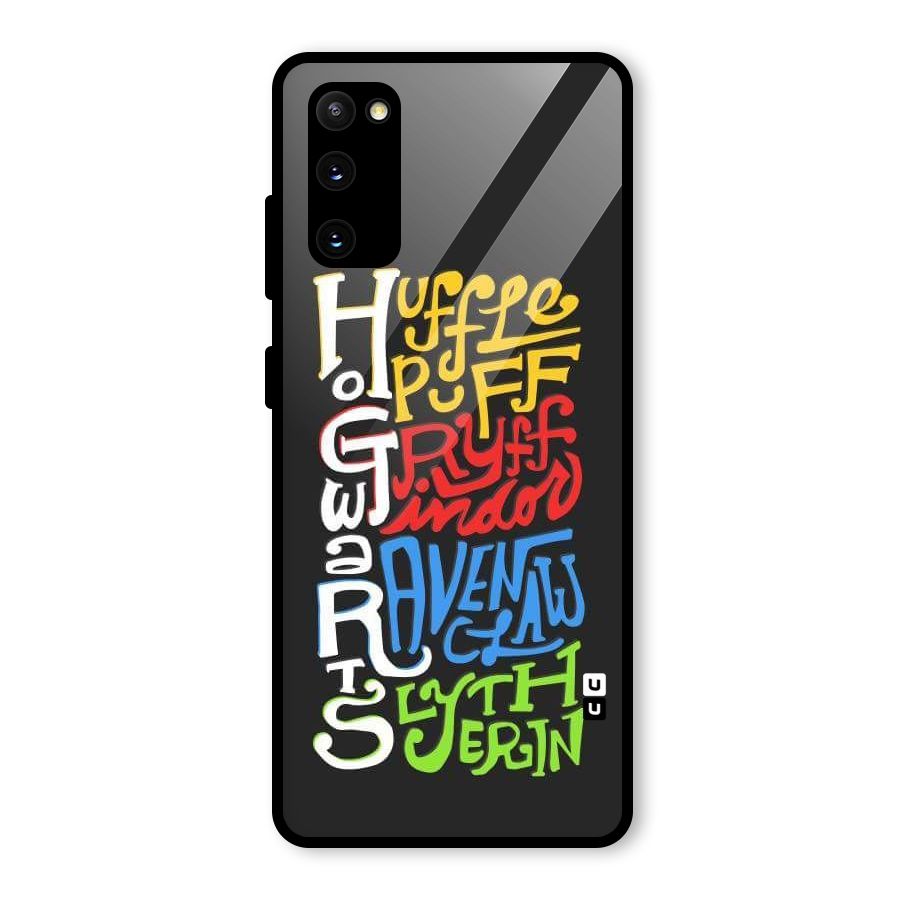 Four Colored Homes Glass Back Case for Galaxy S20 FE
