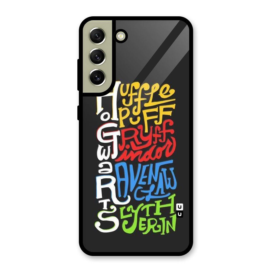 Four Colored Homes Glass Back Case for Galaxy S21 FE 5G
