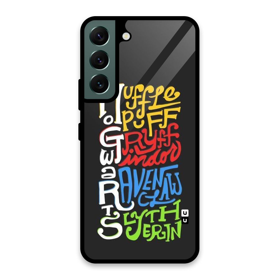 Four Colored Homes Glass Back Case for Galaxy S22 5G