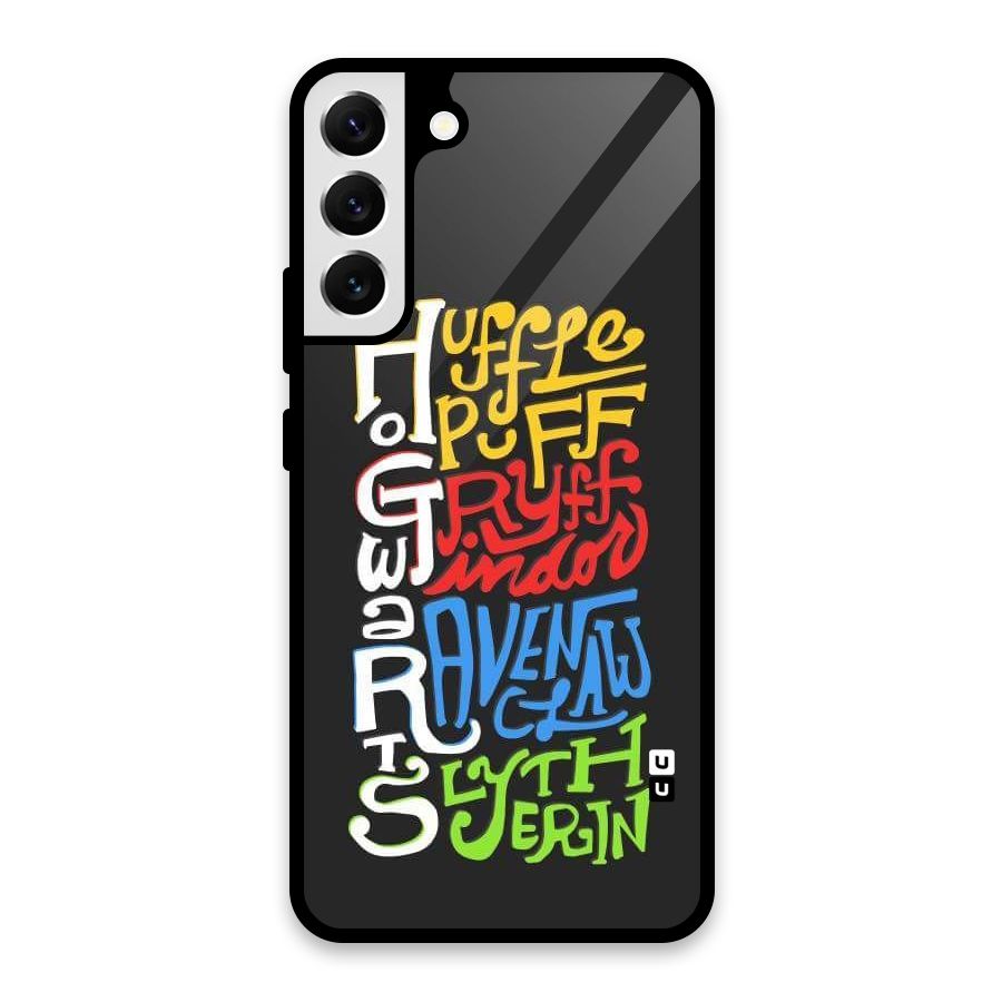 Four Colored Homes Glass Back Case for Galaxy S22 Plus 5G