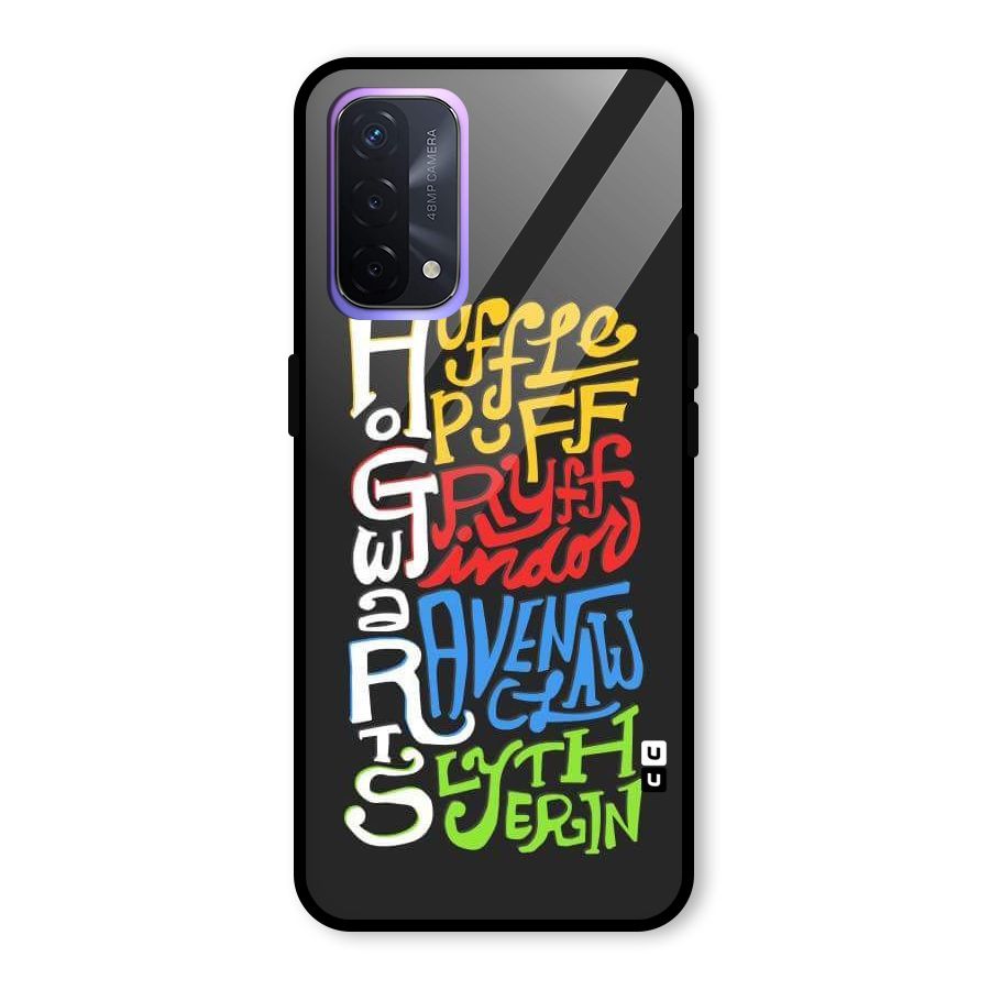 Four Colored Homes Glass Back Case for Oppo A74 5G