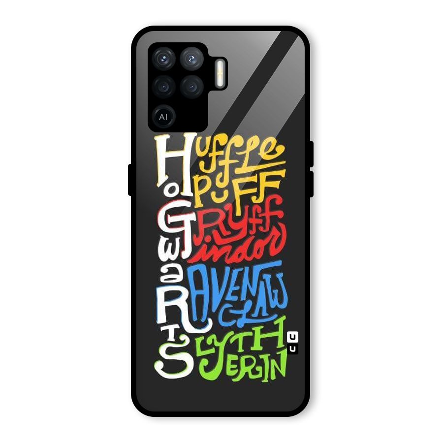 Four Colored Homes Glass Back Case for Oppo F19 Pro