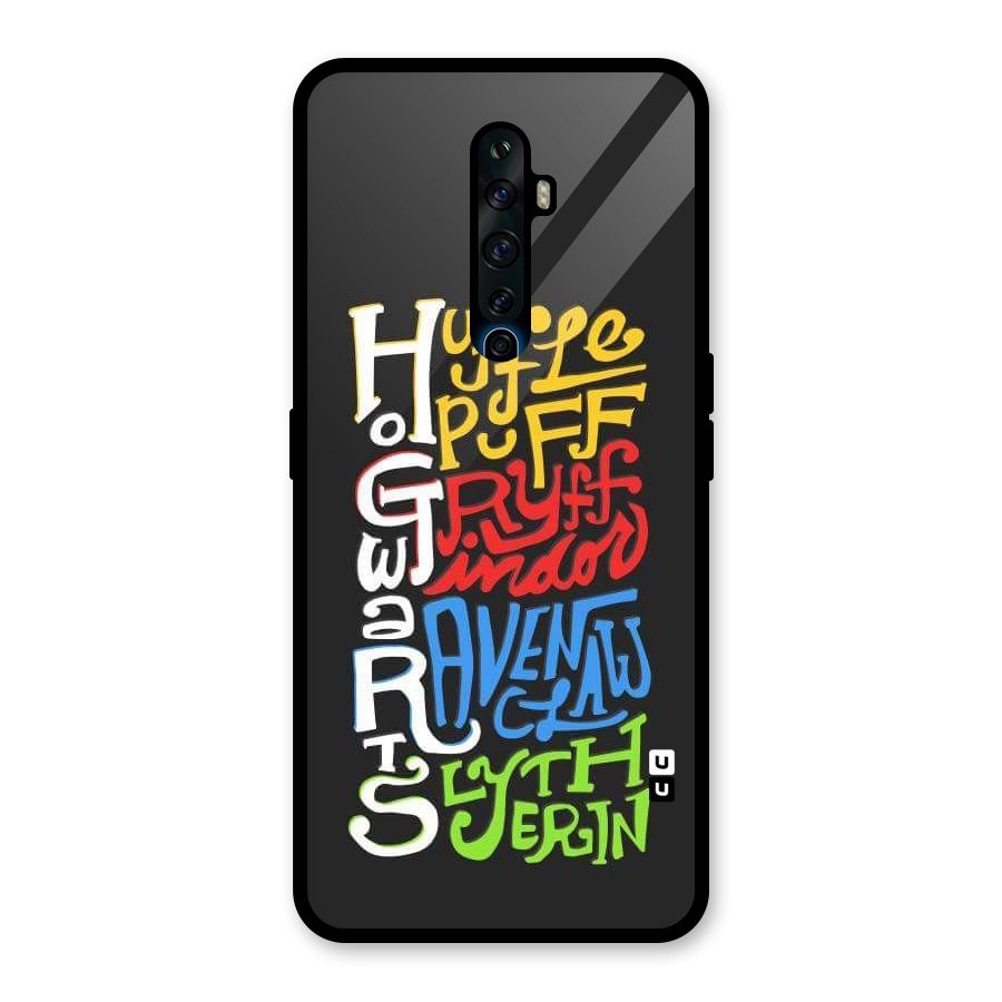 Four Colored Homes Glass Back Case for Oppo Reno2 F