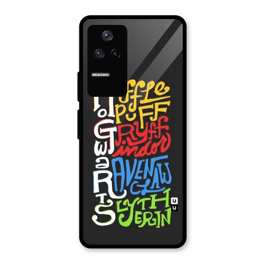 Four Colored Homes Glass Back Case for Poco F4 5G
