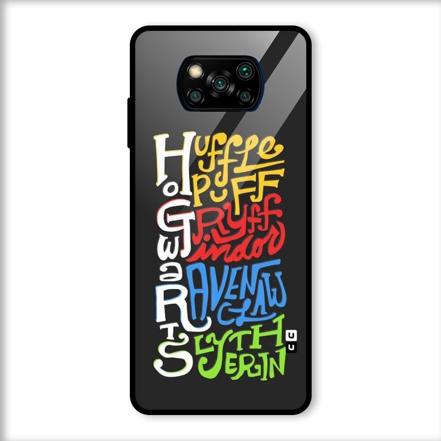 Four Colored Homes Glass Back Case for Poco X3