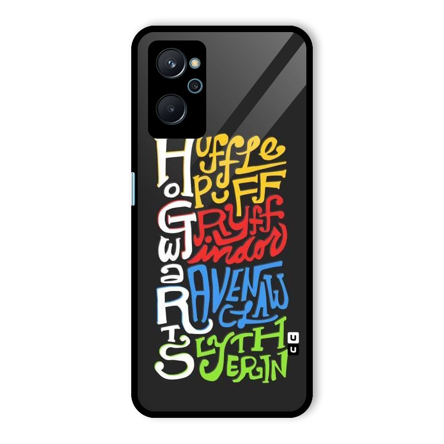 Four Colored Homes Glass Back Case for Realme 9i
