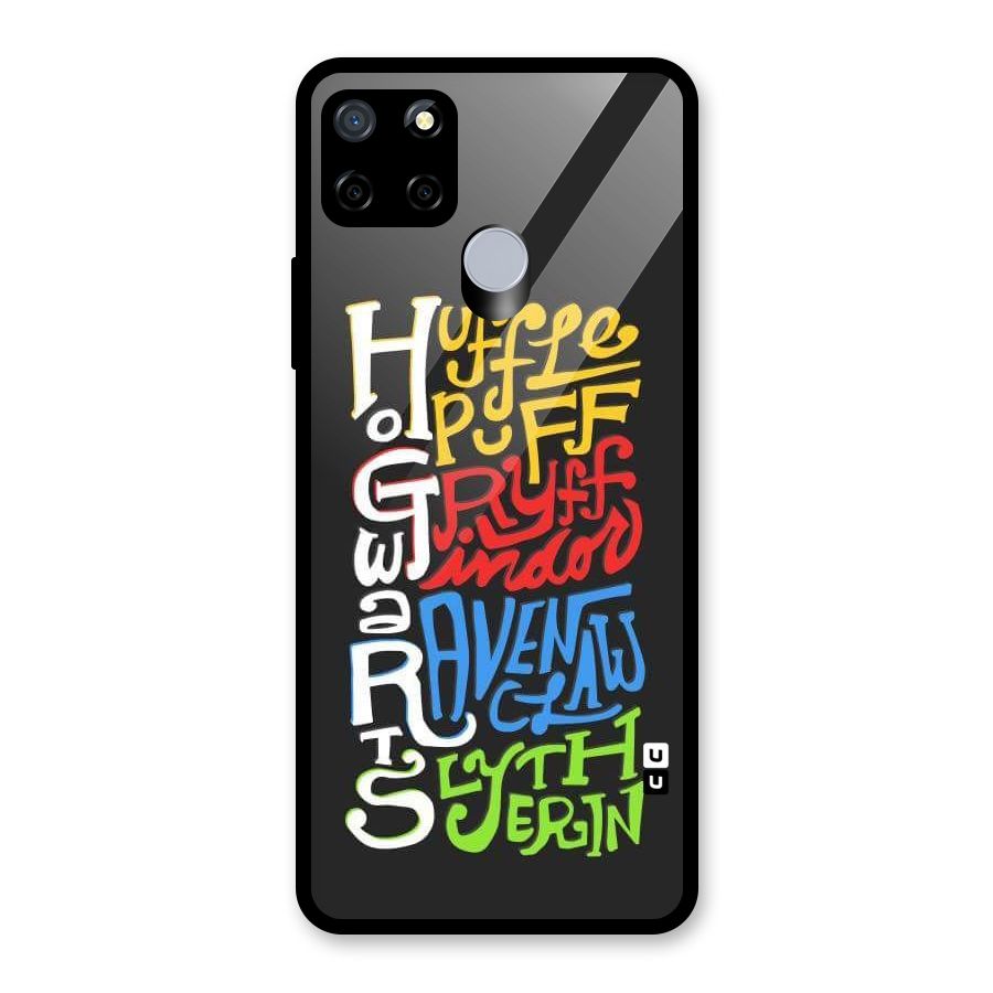 Four Colored Homes Glass Back Case for Realme C15