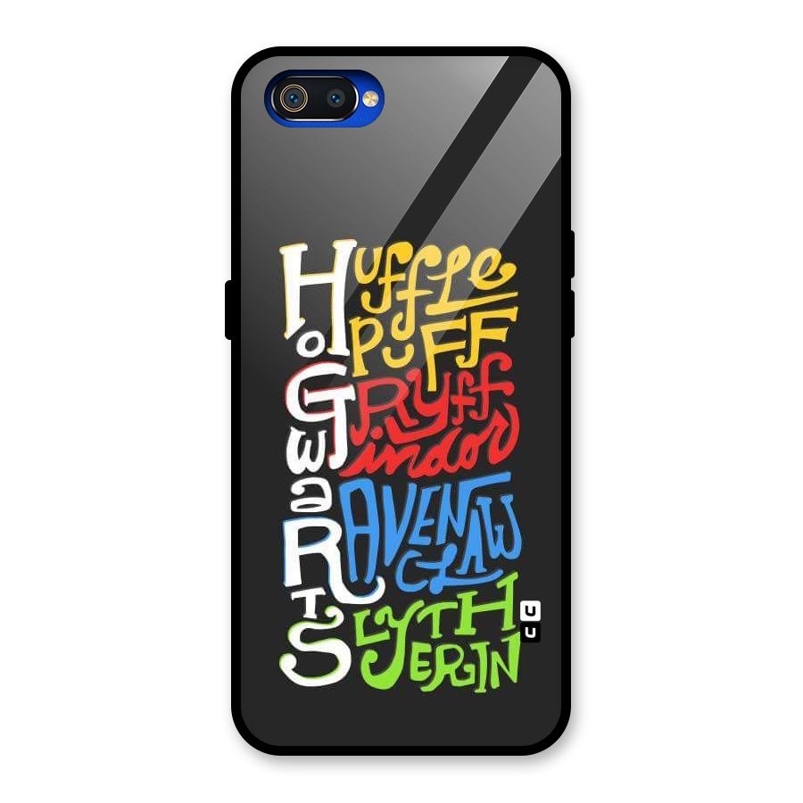 Four Colored Homes Glass Back Case for Realme C2