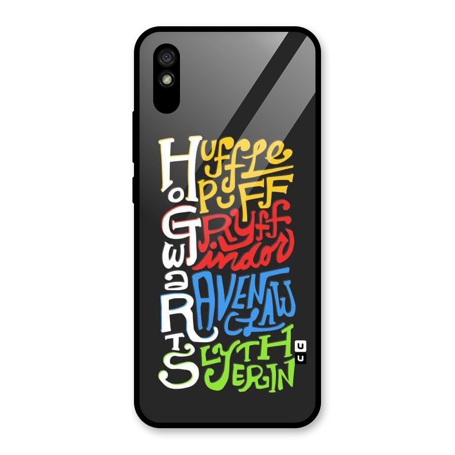 Four Colored Homes Glass Back Case for Redmi 9i