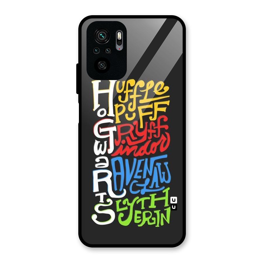 Four Colored Homes Glass Back Case for Redmi Note 10S