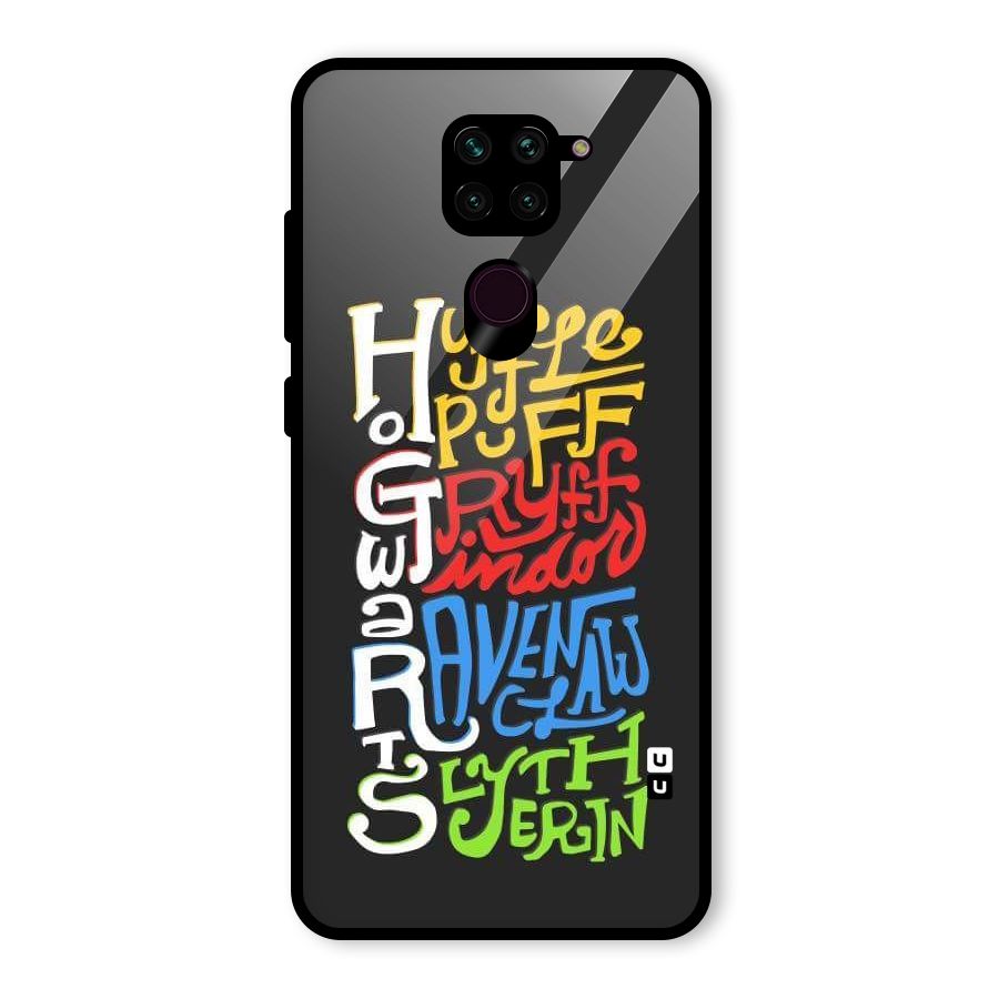 Four Colored Homes Glass Back Case for Redmi Note 9