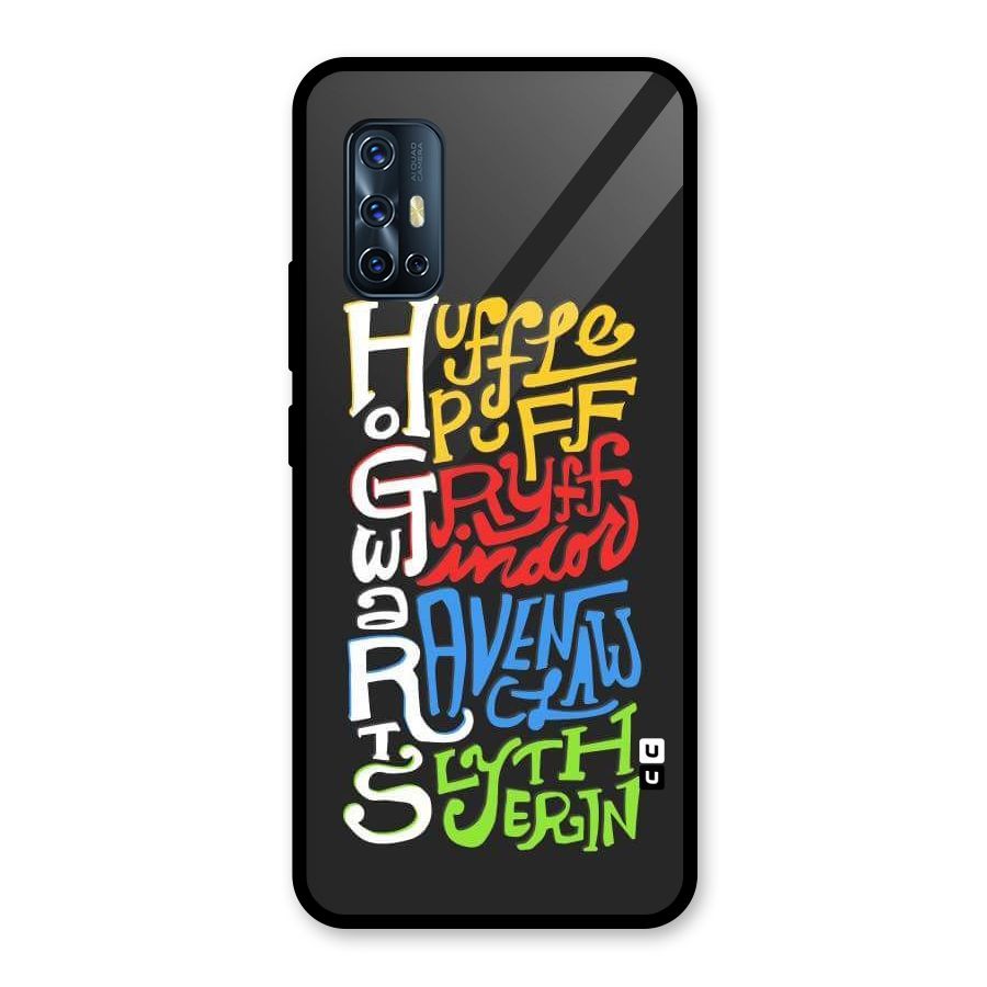 Four Colored Homes Glass Back Case for Vivo V17