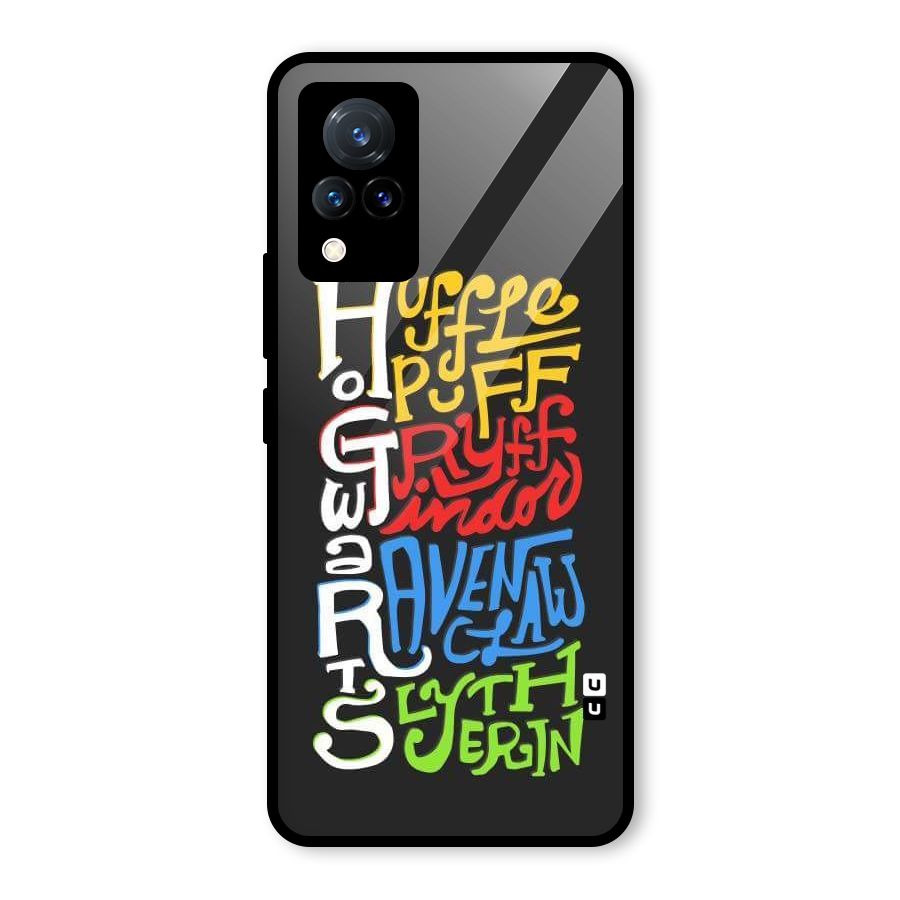 Four Colored Homes Glass Back Case for Vivo V21 5G