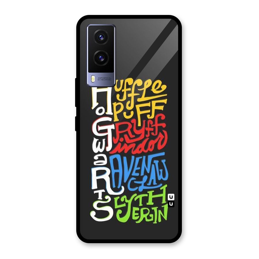 Four Colored Homes Glass Back Case for Vivo V21e 5G