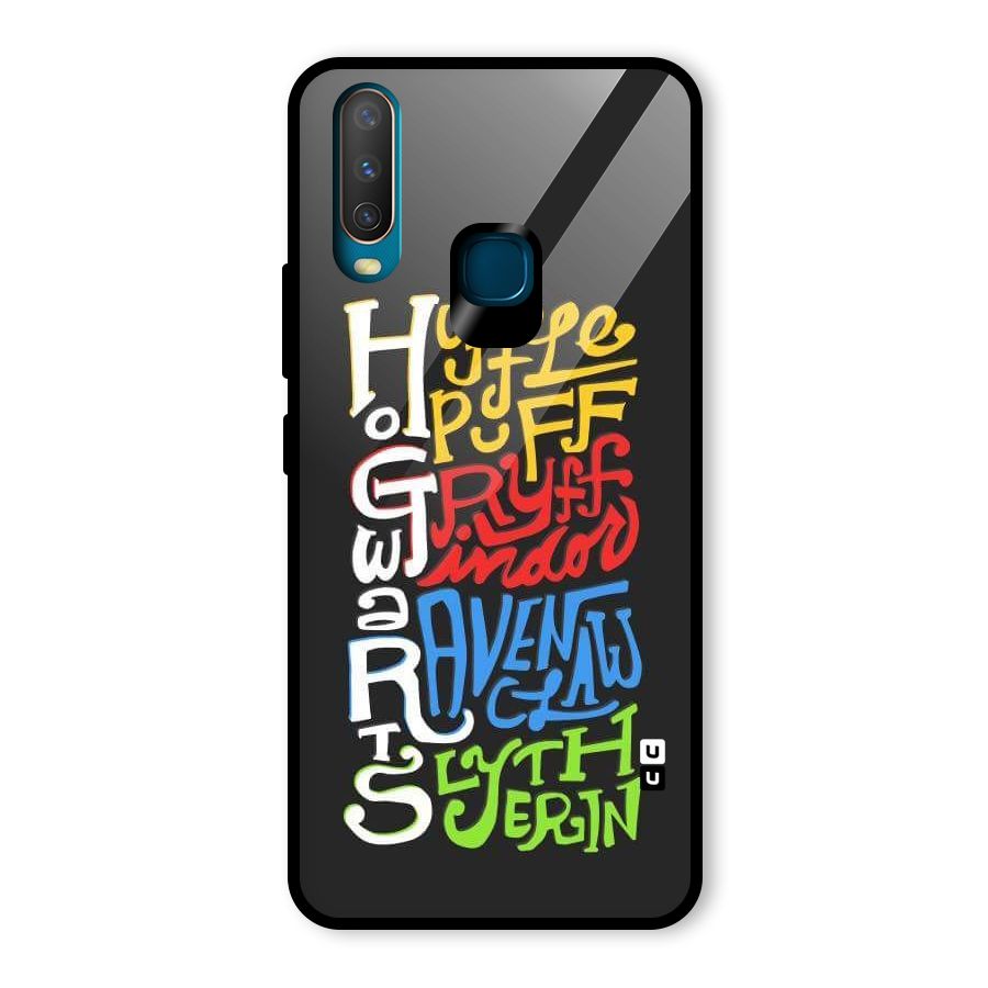 Four Colored Homes Glass Back Case for Vivo Y15