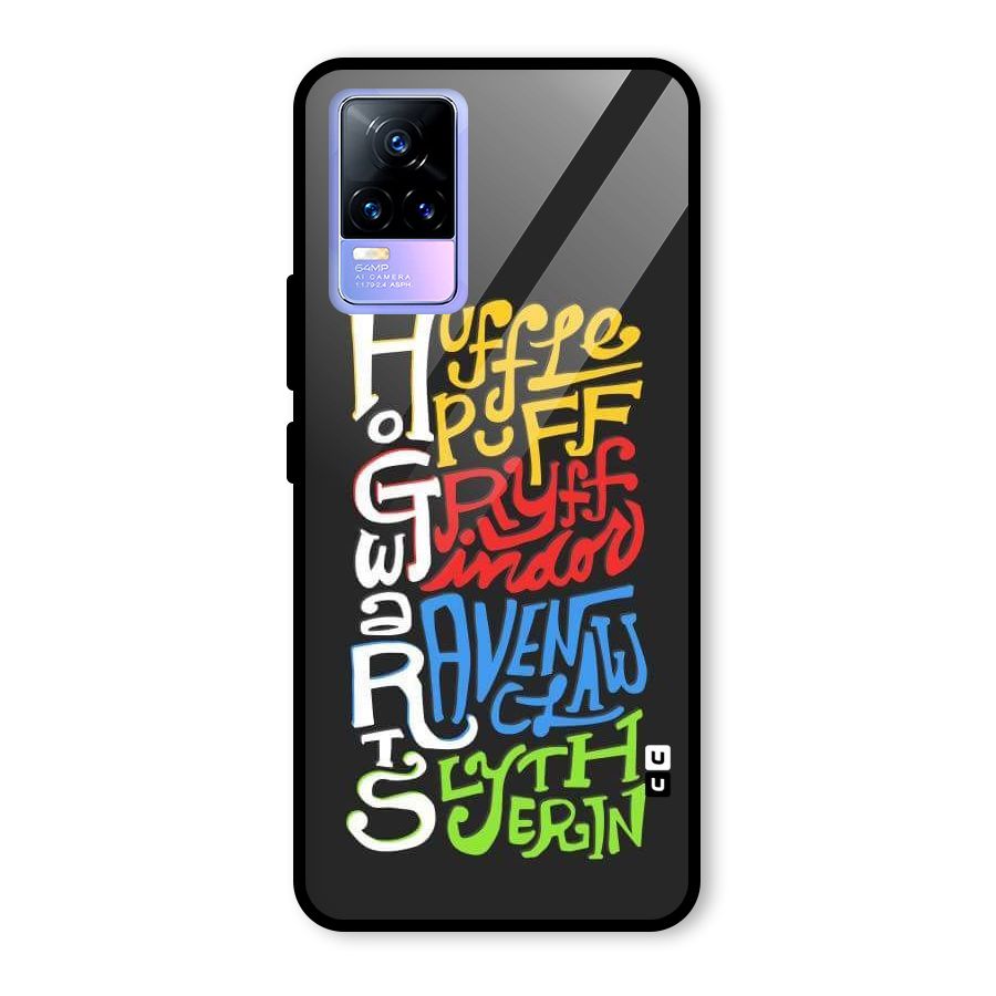 Four Colored Homes Glass Back Case for Vivo Y73