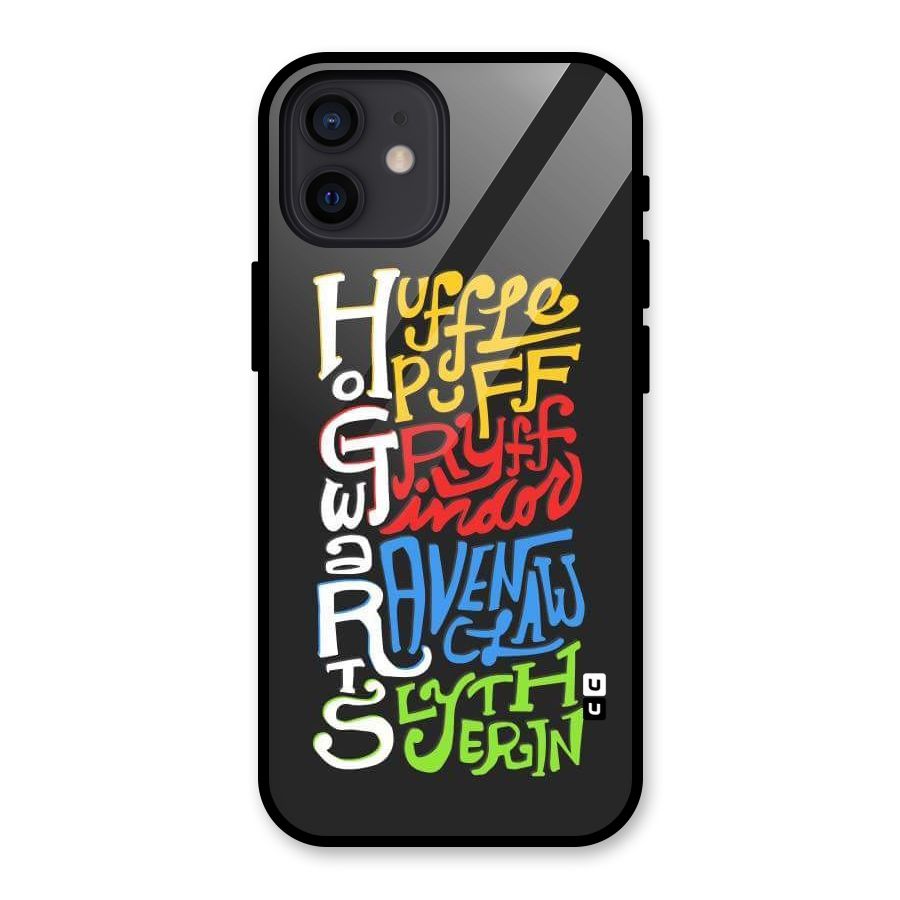 Four Colored Homes Glass Back Case for iPhone 12