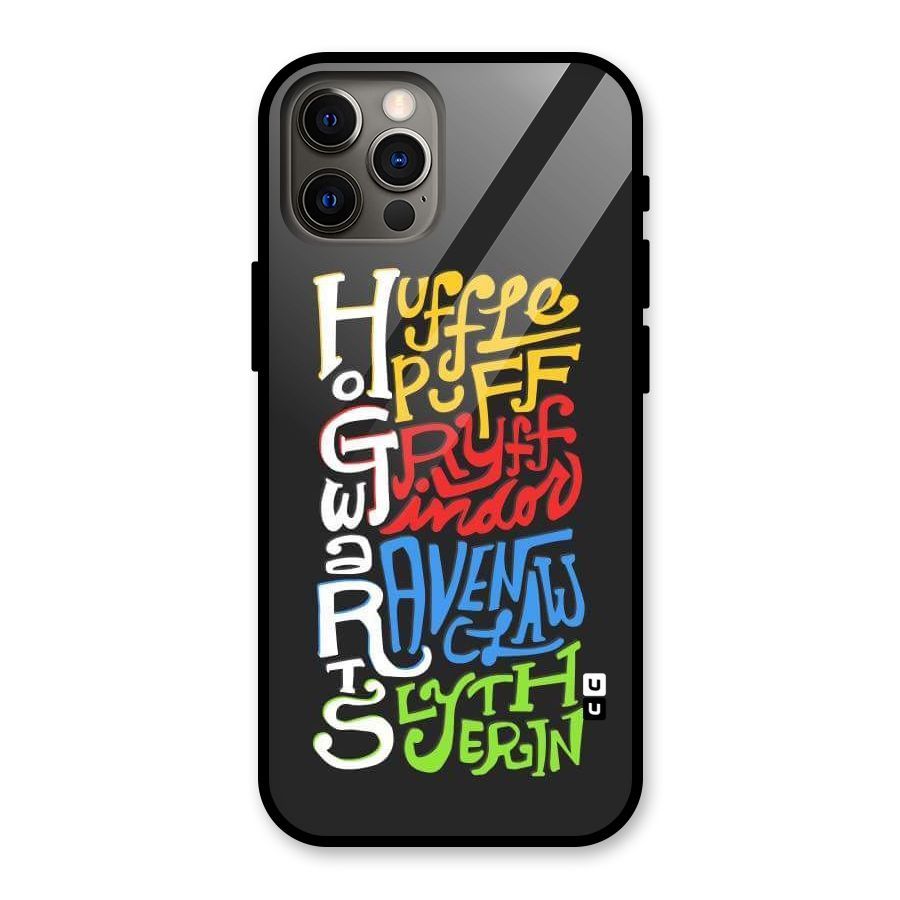 Four Colored Homes Glass Back Case for iPhone 12 Pro