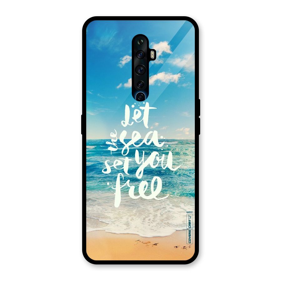 Free Sea Glass Back Case for Oppo Reno2 F