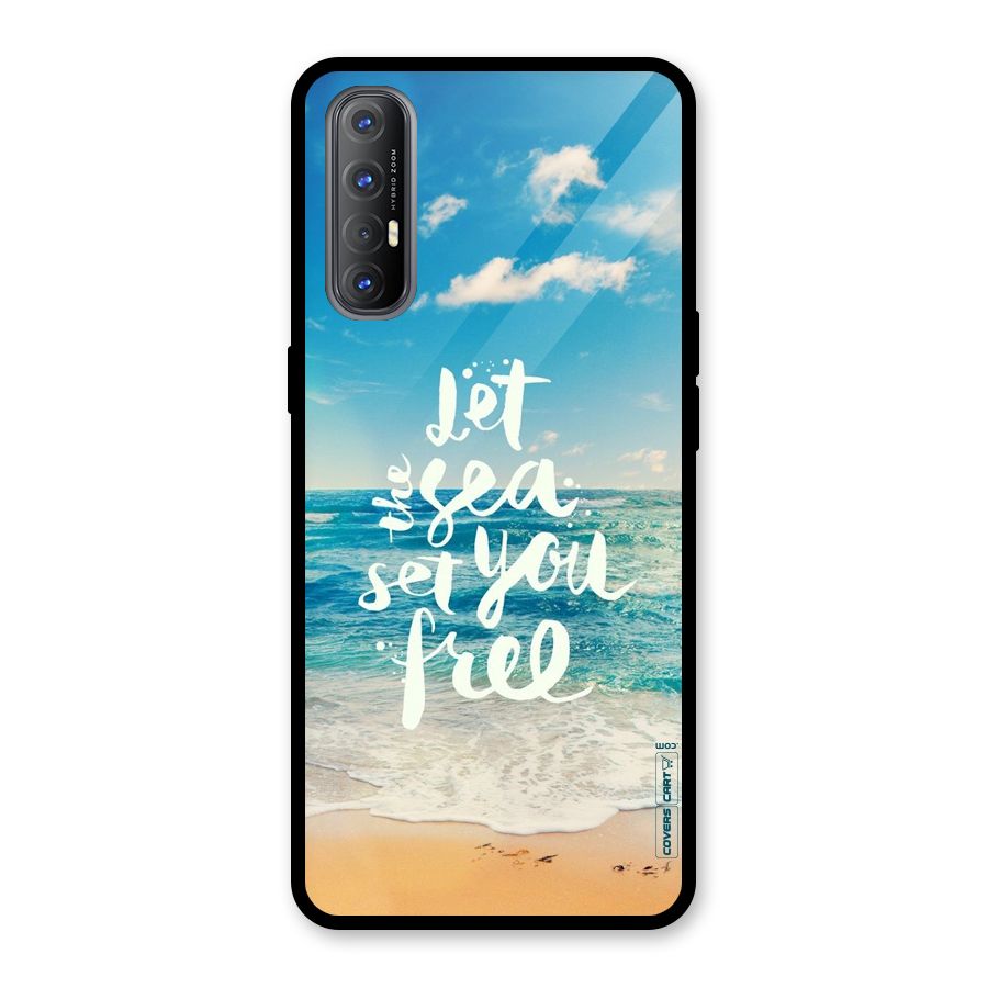 Free Sea Glass Back Case for Oppo Reno3 Pro