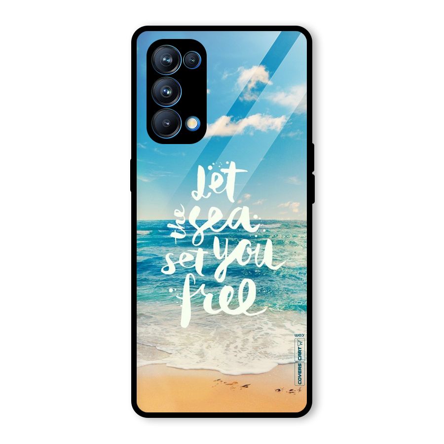Free Sea Glass Back Case for Oppo Reno5 Pro 5G