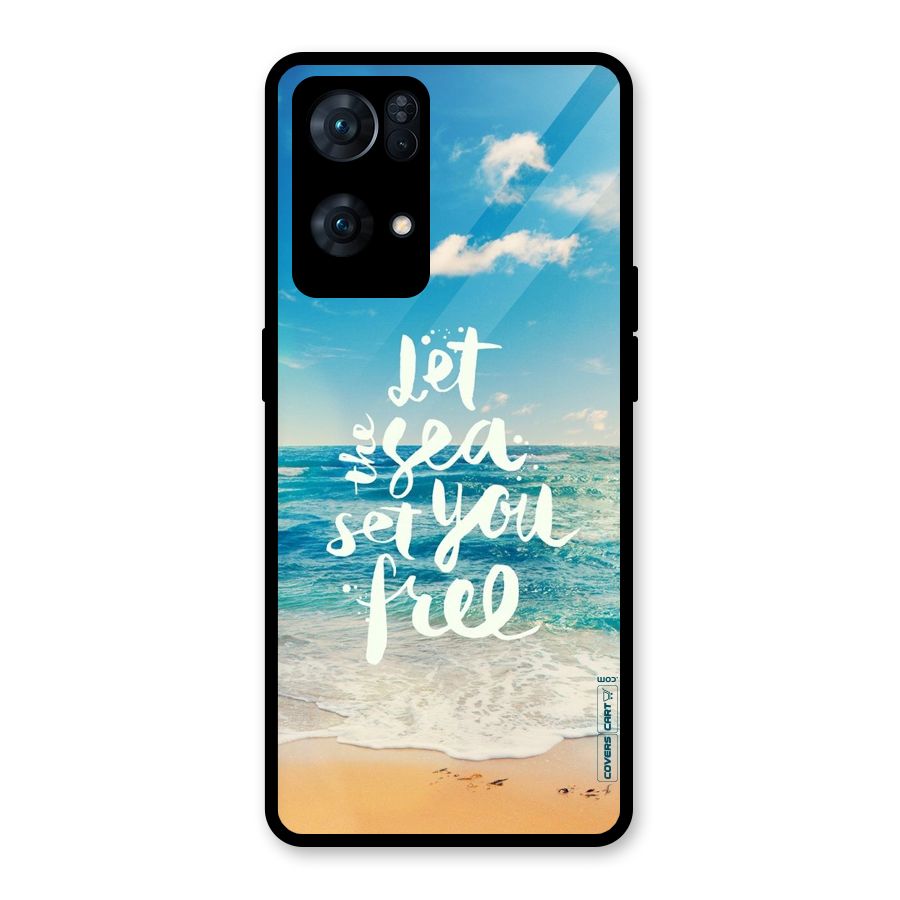 Free Sea Glass Back Case for Oppo Reno7 Pro 5G