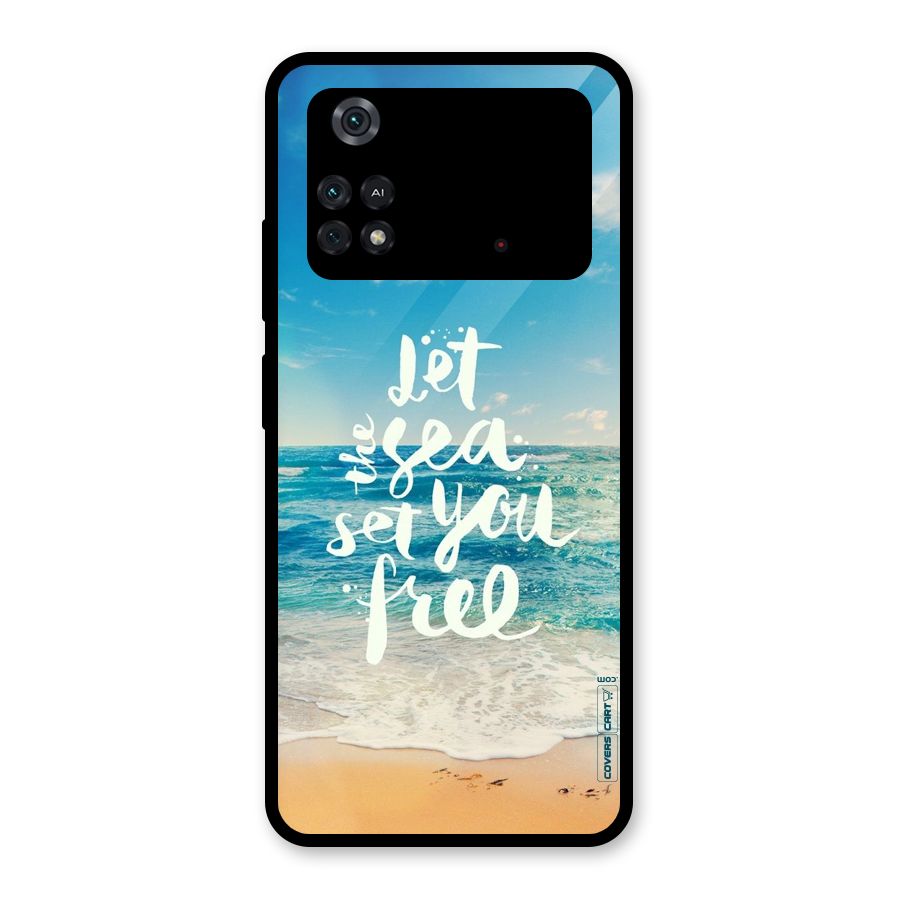 Free Sea Glass Back Case for Poco M4 Pro 4G