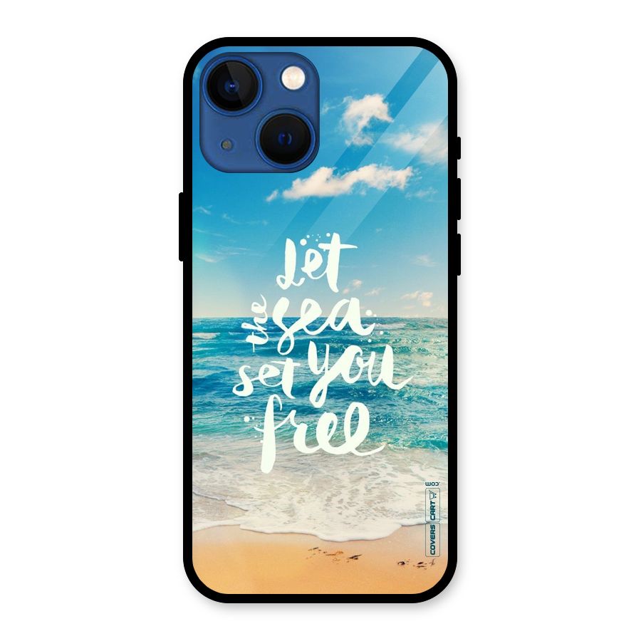 Free Sea Glass Back Case for iPhone 13 Mini