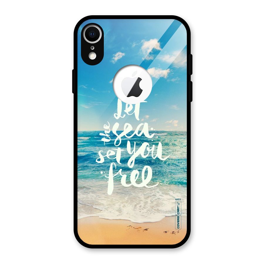 Free Sea Glass Back Case for iPhone XR Logo Cut
