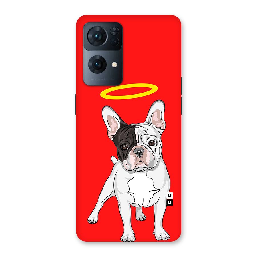 French Cute Angel Doggo Back Case for Oppo Reno7 Pro 5G