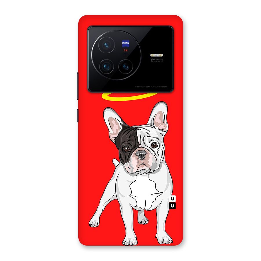 French Cute Angel Doggo Back Case for Vivo X80